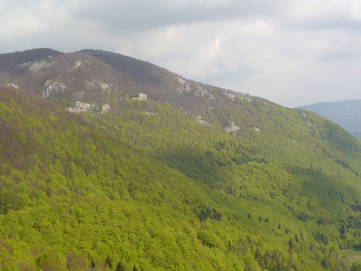 P1100055.JPG - Výhľad z Medvedej skaly na masív Sokolia